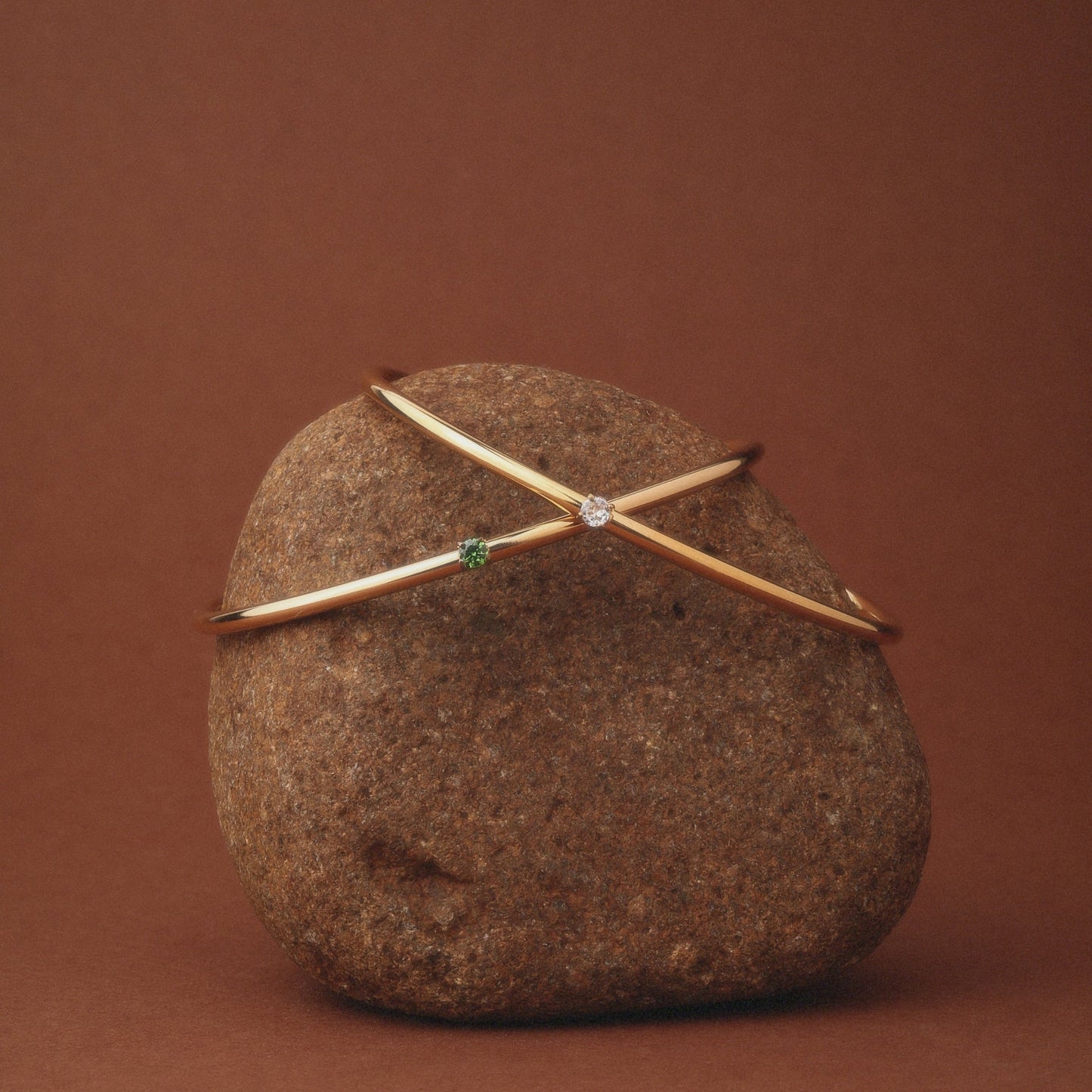 Thin Emerald Cuff